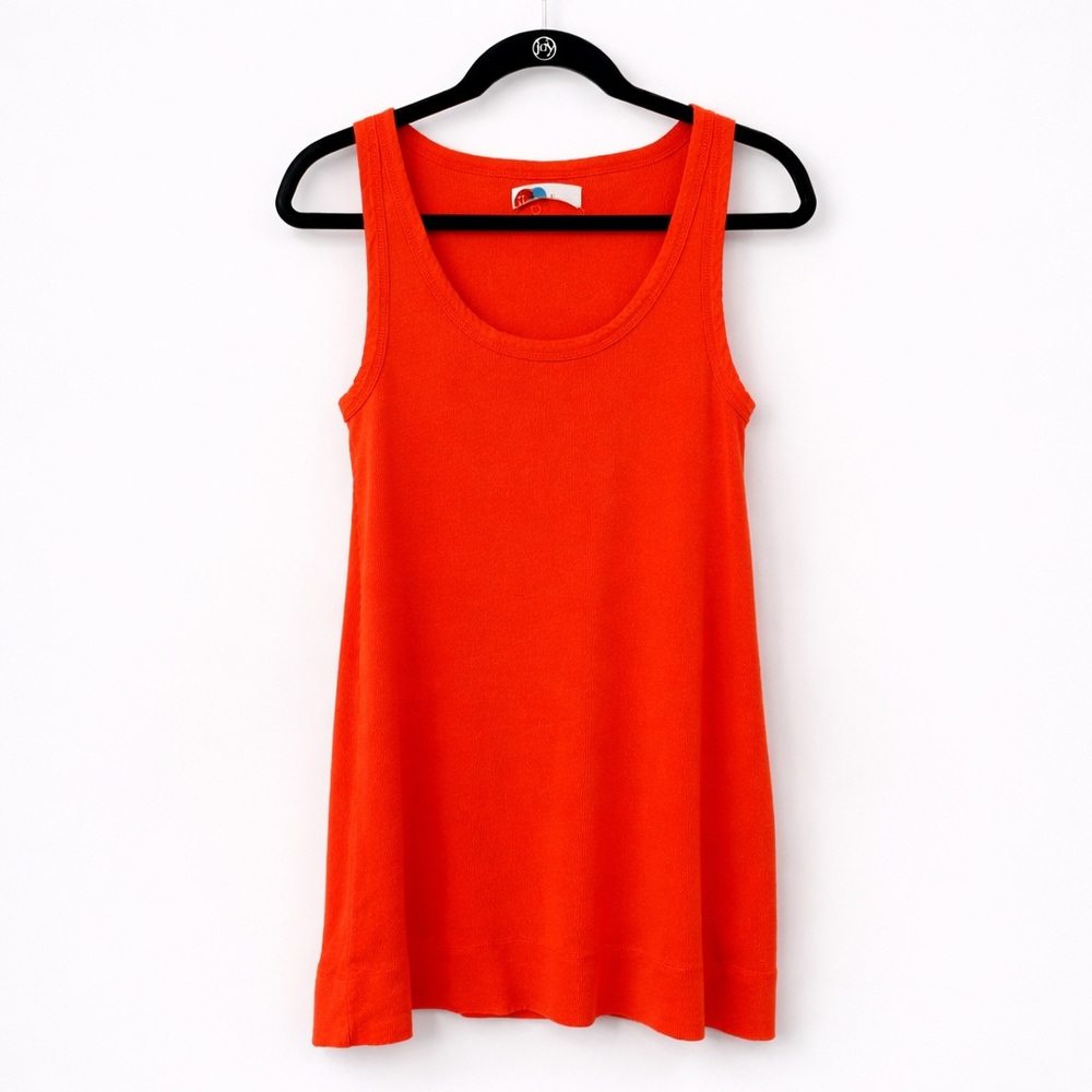 FREE PEOPLE Tracey Mini Dress Spicy Orange | Ribbed Tank Dress | Size Small